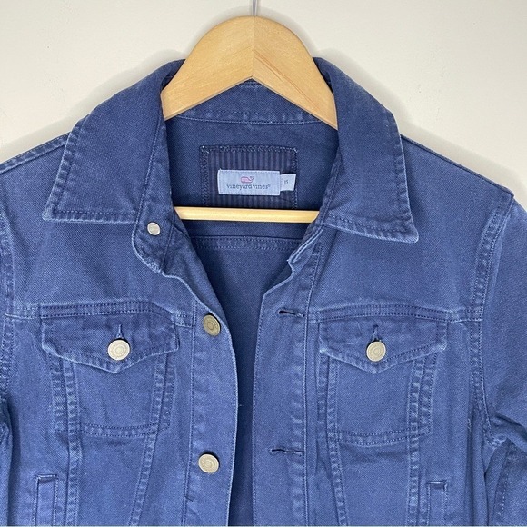 VINEYARD VINES Navy Blue Denim Jacket, XS - Picture 5 of 9